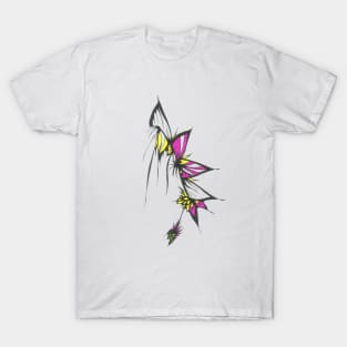 114 Unique Pink Yellow Green Colorful Abstract Art T-Shirt